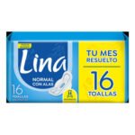 TOALLITAS FEM. LINA C/ALAS X 16 UNI.