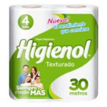 PAPEL HIGIENICO HIGIENOL TEXTURADO 4 X 30 mt
