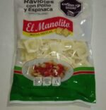 RAVIOLES EL MANOLITO ESPINACA Y POLLO X 500 GR
