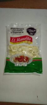 RAVIOLES EL MANOLITO ESPINACA Y POLLO X 500 GR