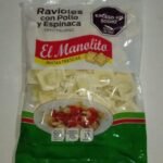 RAVIOLES EL MANOLITO ESPINACA Y POLLO X 500 GR