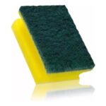 ESPONJA CON FIBRA MEDIA NARANJA