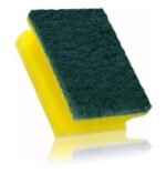 ESPONJA CON FIBRA MEDIA NARANJA