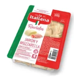RAVIOLES LA ITALIANA MUZARELA Y JAMON X 500 GR