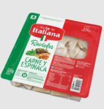 RAVIOLES LA ITALIANA ESPINACA Y CARNE X 500 GR